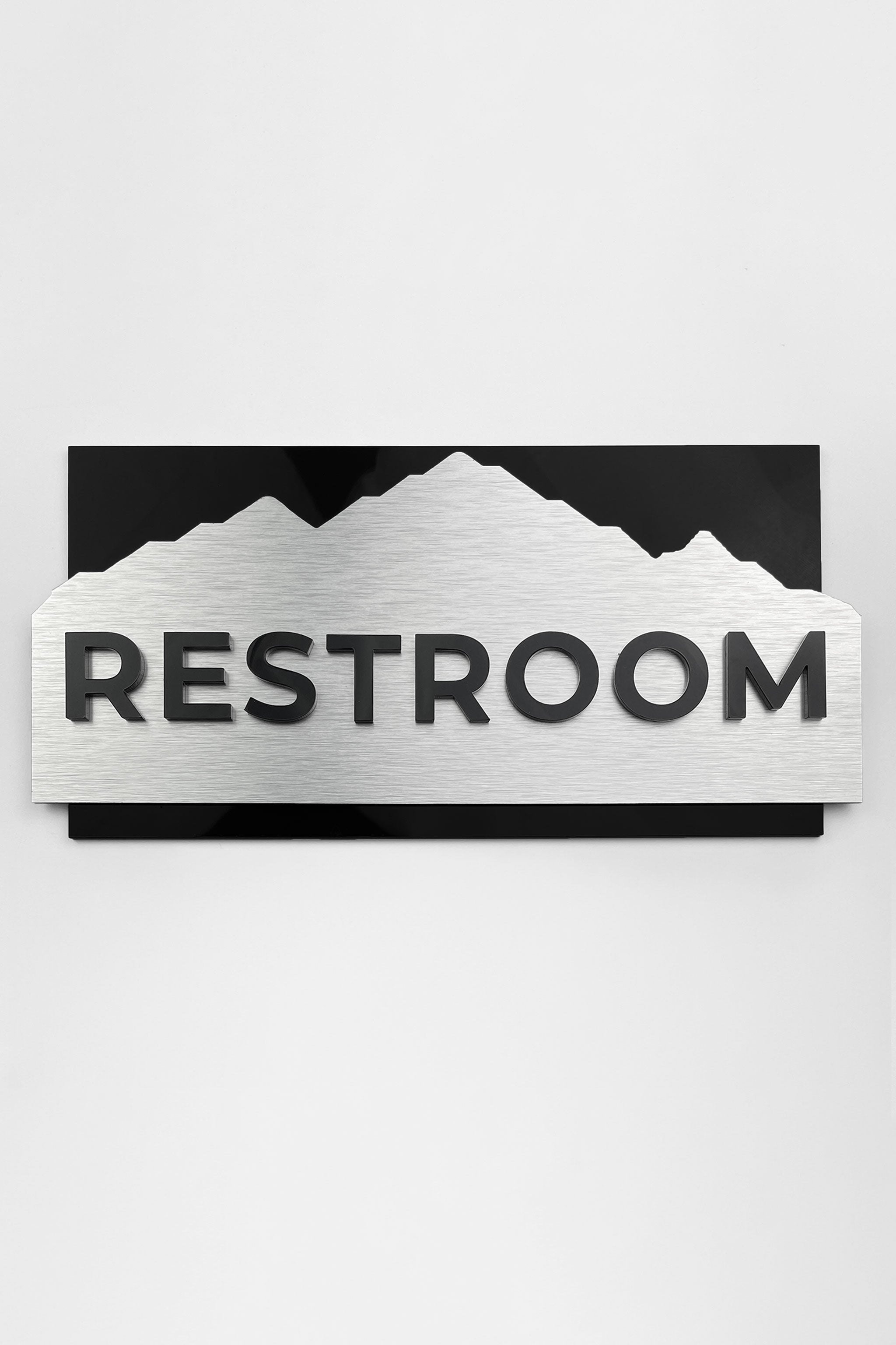 ALUMADESIGNCO Alpine Design office door sign with 3D layered customisable style and raised lettering, elegant signage for offices, meeting rooms, and interior spaces