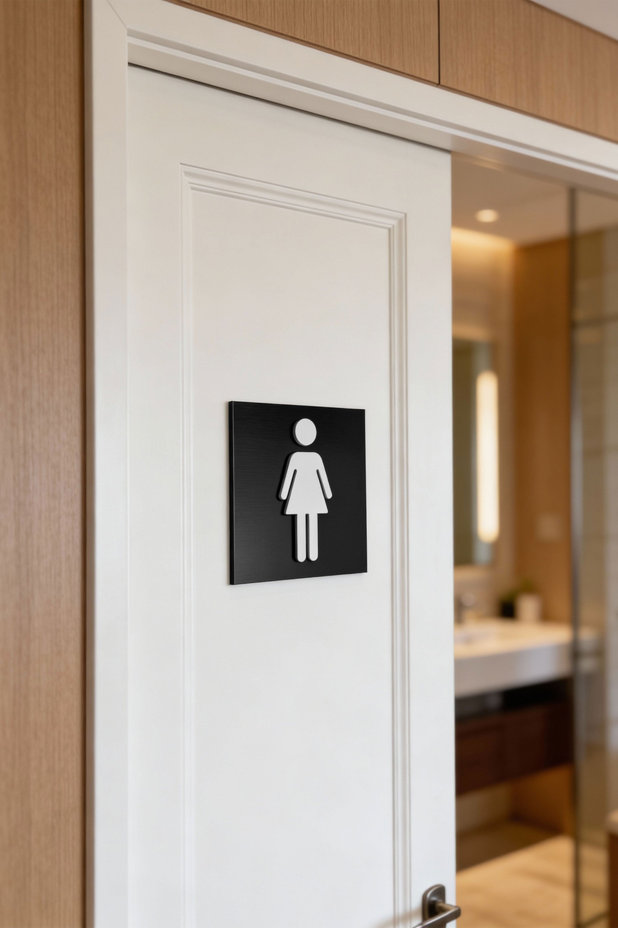 WOMEN'S RESTROOM SIGN - ALUMADESIGNCO Door Signs - Custom Door Signs For Business & Office