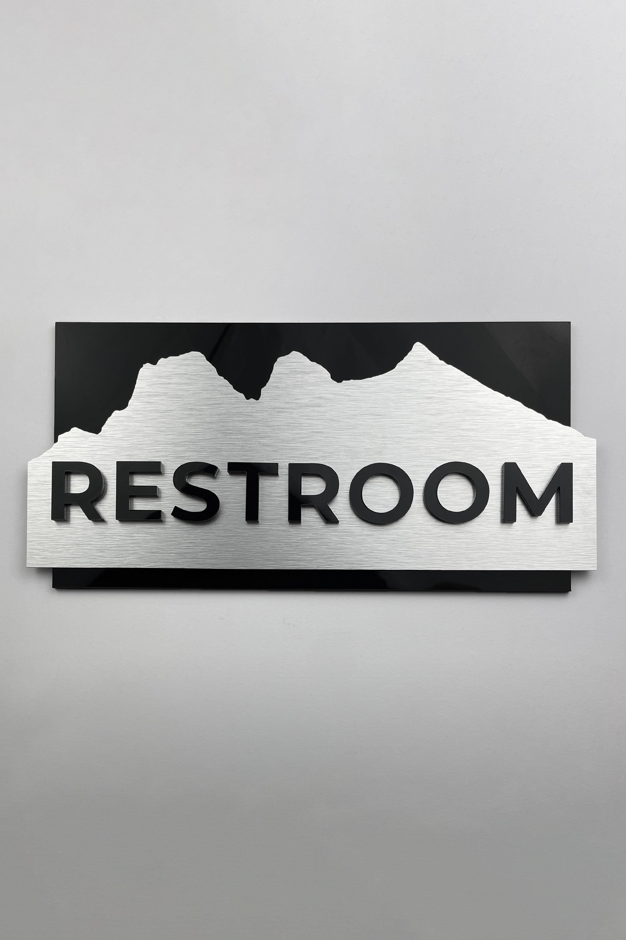 ALUMADESIGNCO Alpine custom door sign with acrylic lettering, premium signage for staff only rooms, offices, restrooms, and hotel interiors