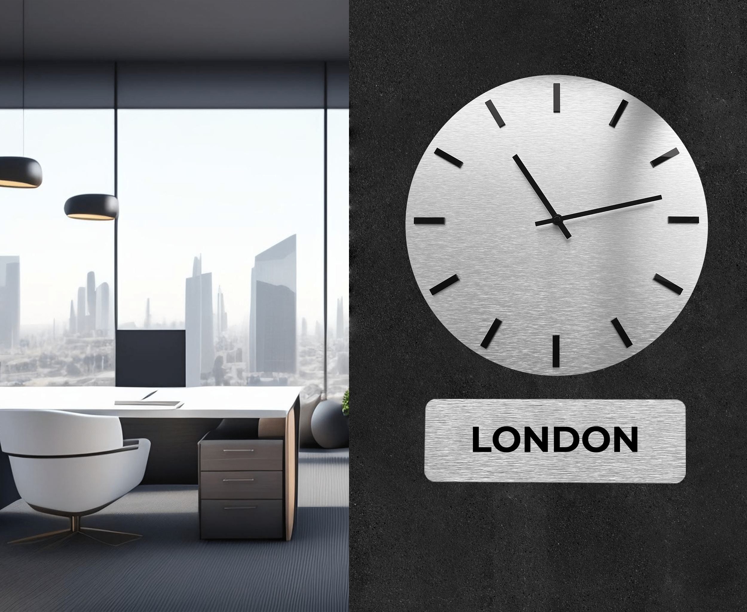 CUSTOM TIME ZONE SIGN - ALUMADESIGNCO Door Signs - Custom Door Signs For Business & Office