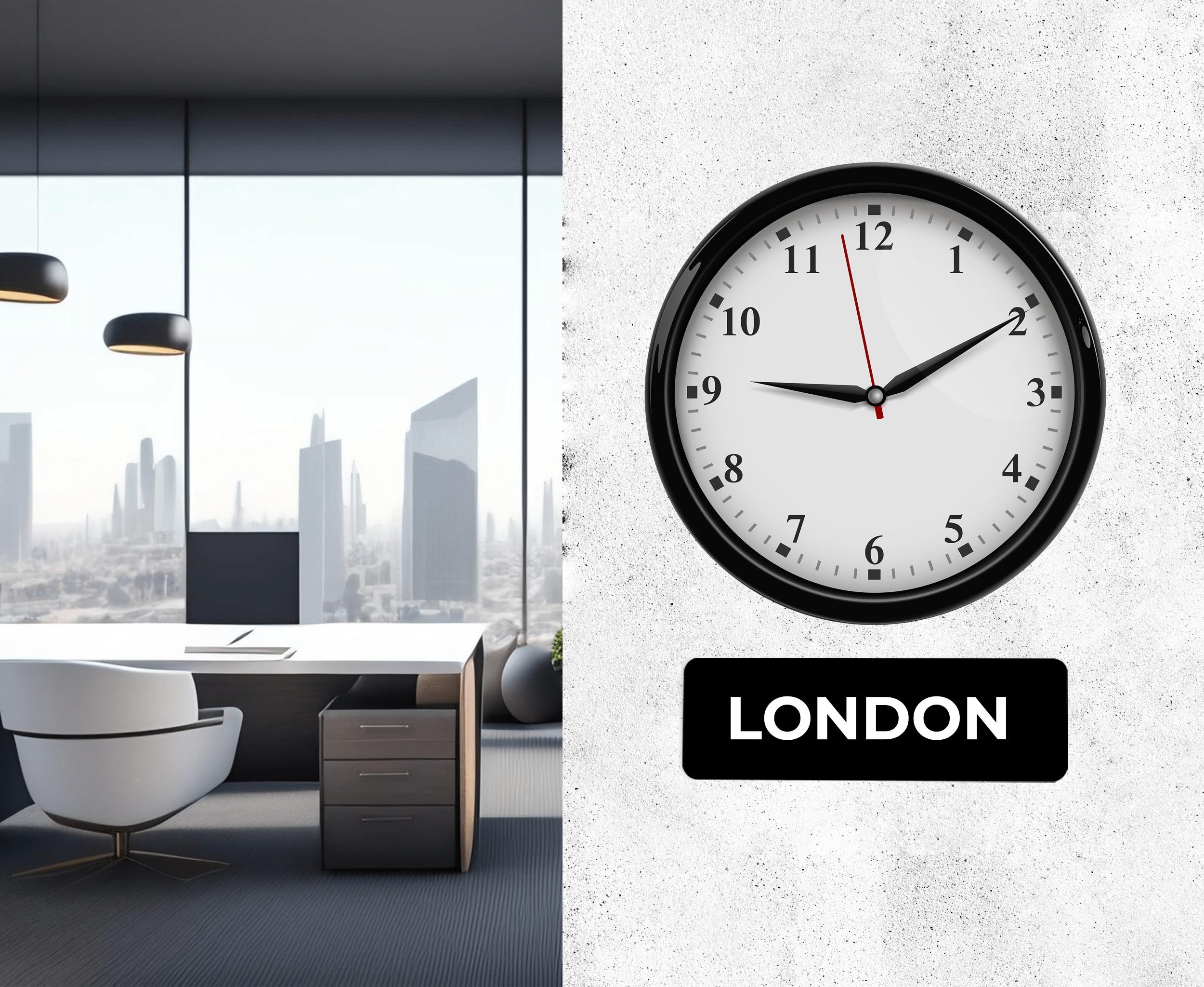 WORLD CLOCK SIGN - ALUMADESIGNCO Door Signs - Custom Door Signs For Business & Office