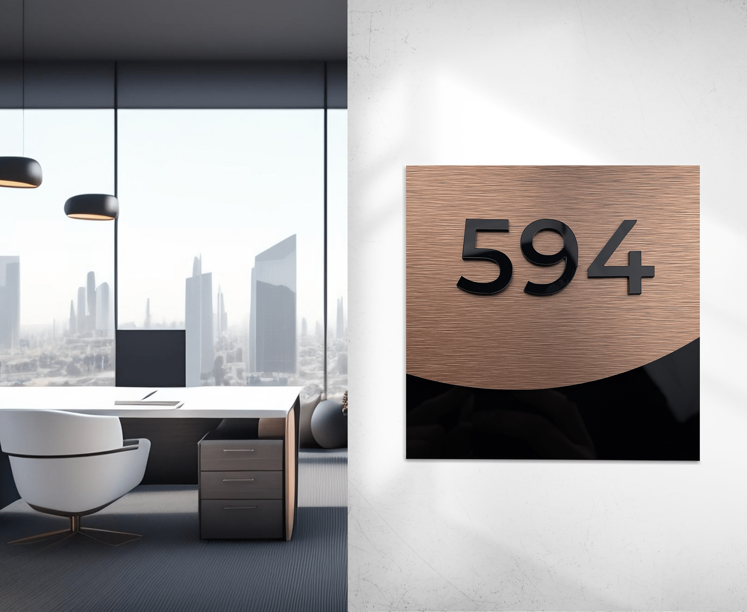 PREMIUM BRONZE HOTEL ROOM SIGN - ALUMADESIGNCO Door Signs - Custom Door Signs For Business & Office