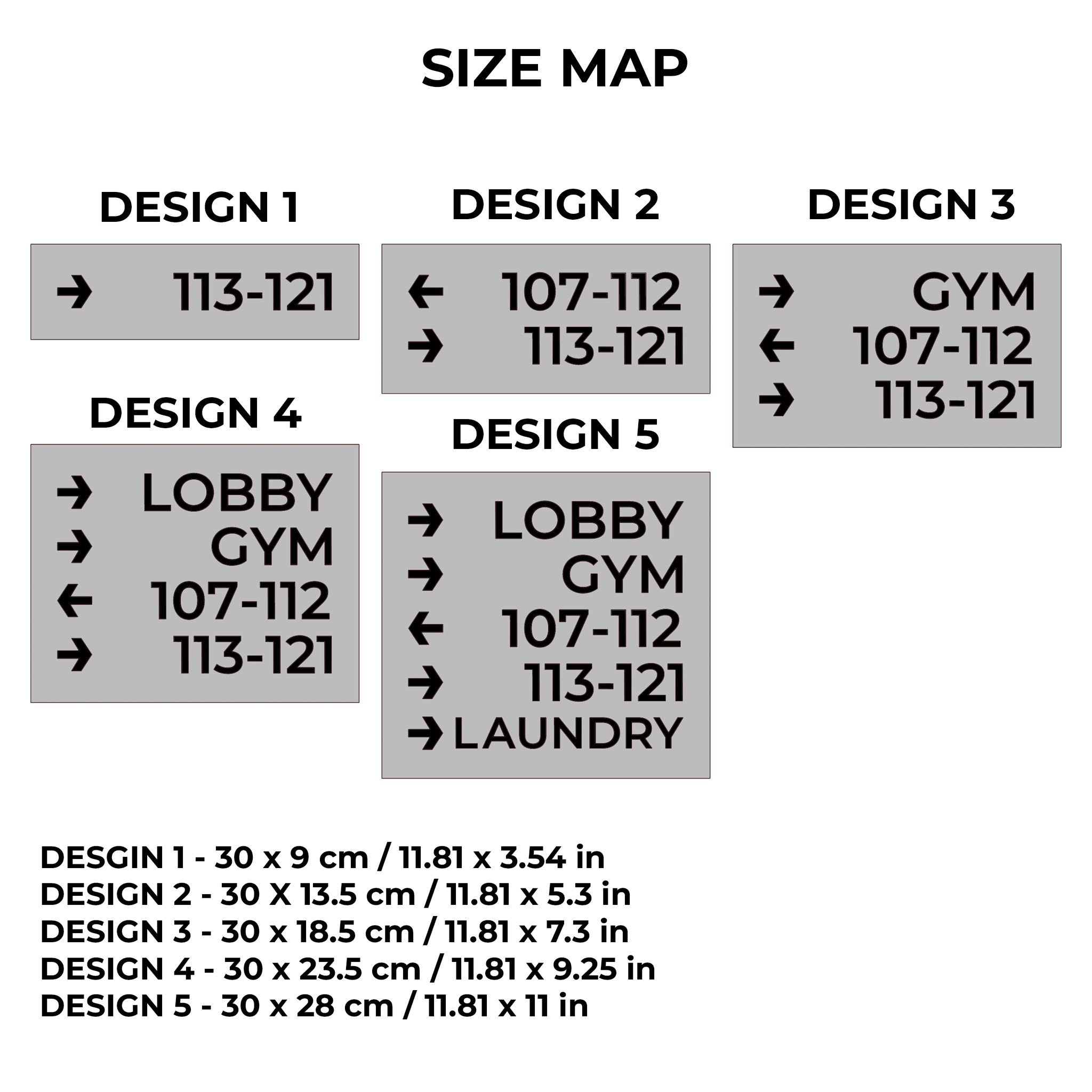 Wayfinding Sign: Aluminium and acrylic glass — "Standard" Design - ALUMADESIGNCO Door Signs - Custom Door Signs For Business & Office