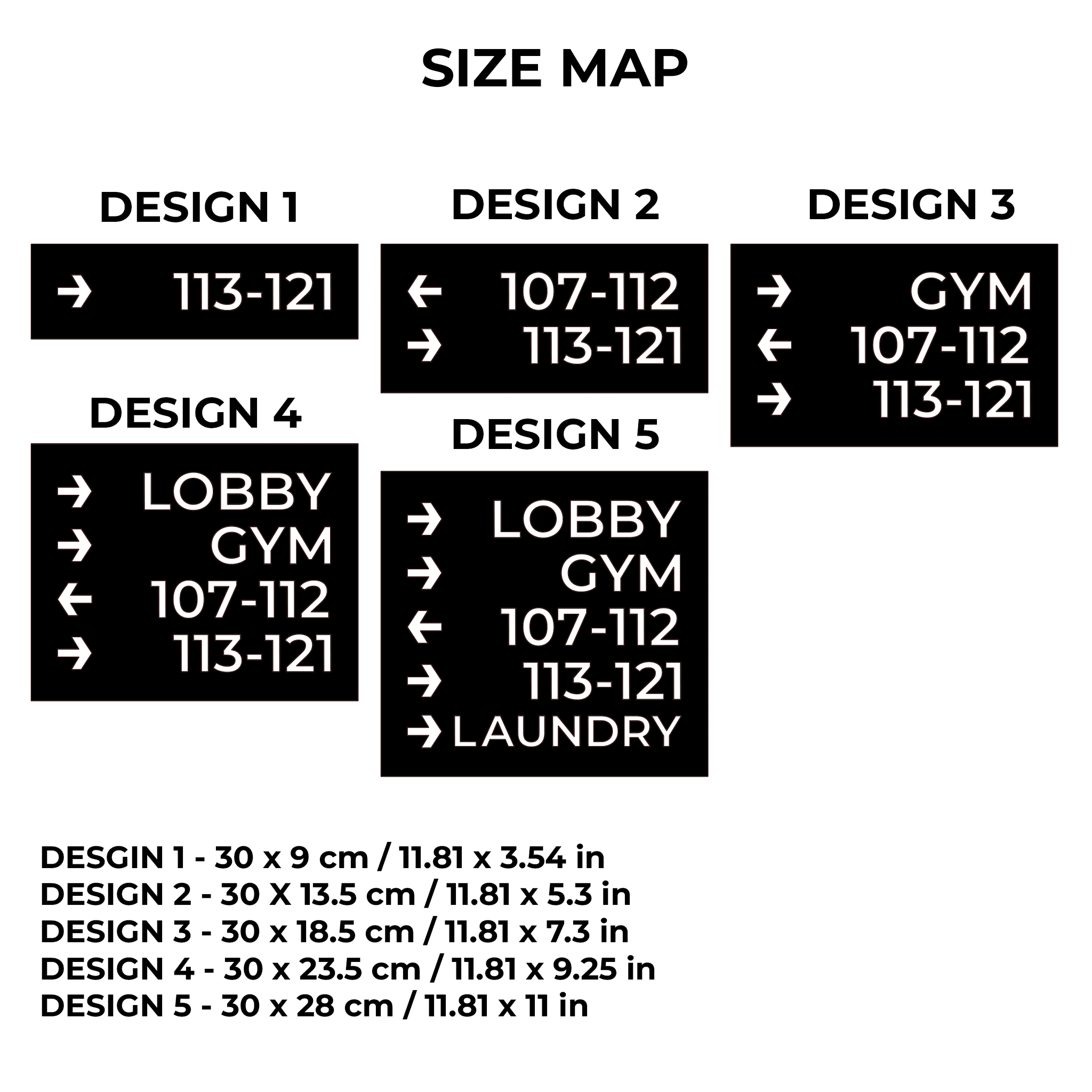 Wayfinding Sign:  Wall Plaque — "Modern" Design - ALUMADESIGNCO Door Signs - Custom Door Signs For Business & Office