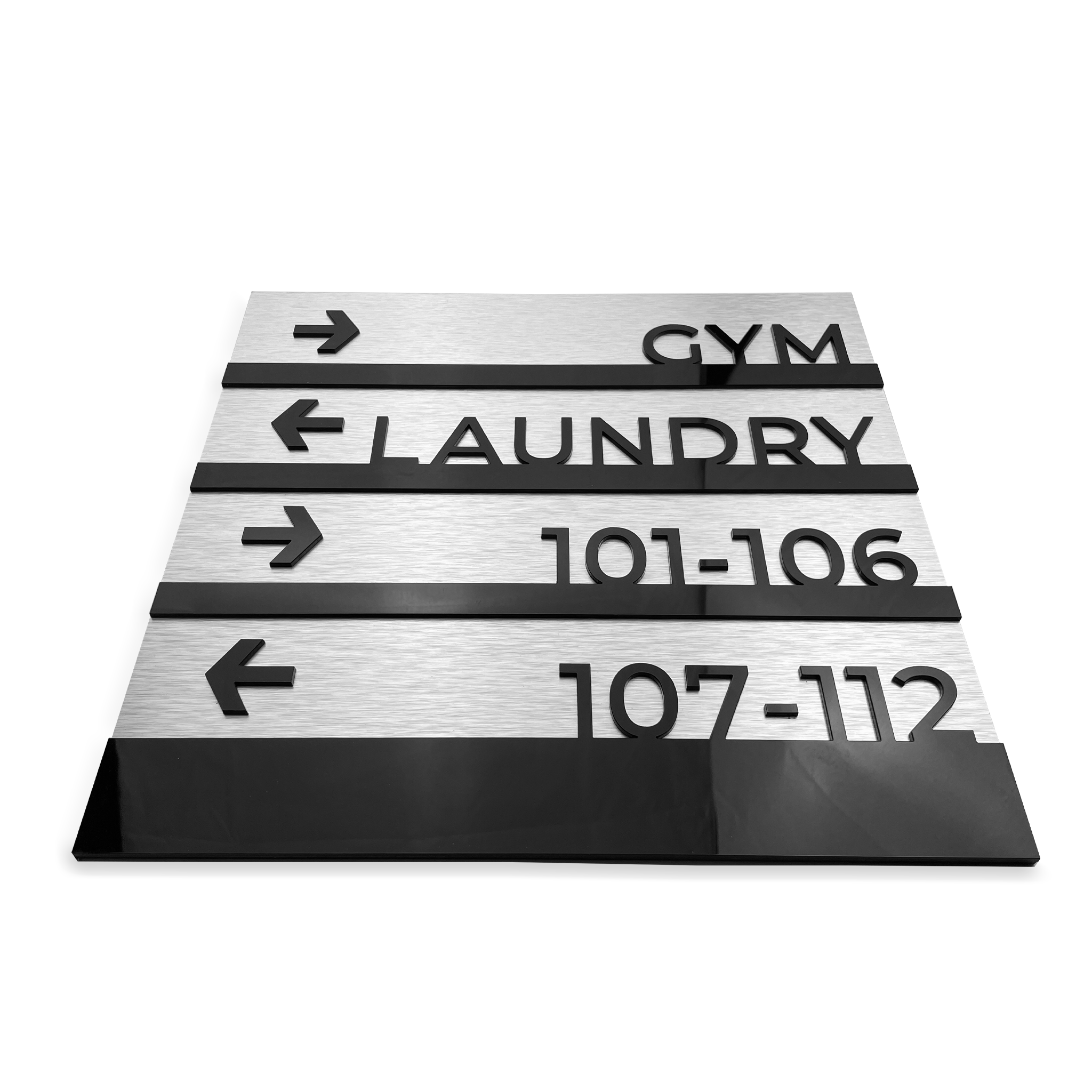 Premium Wayfinding Sign: Wall Plaque — "Modern" Design - ALUMADESIGNCO Door Signs - Custom Door Signs For Business & Office