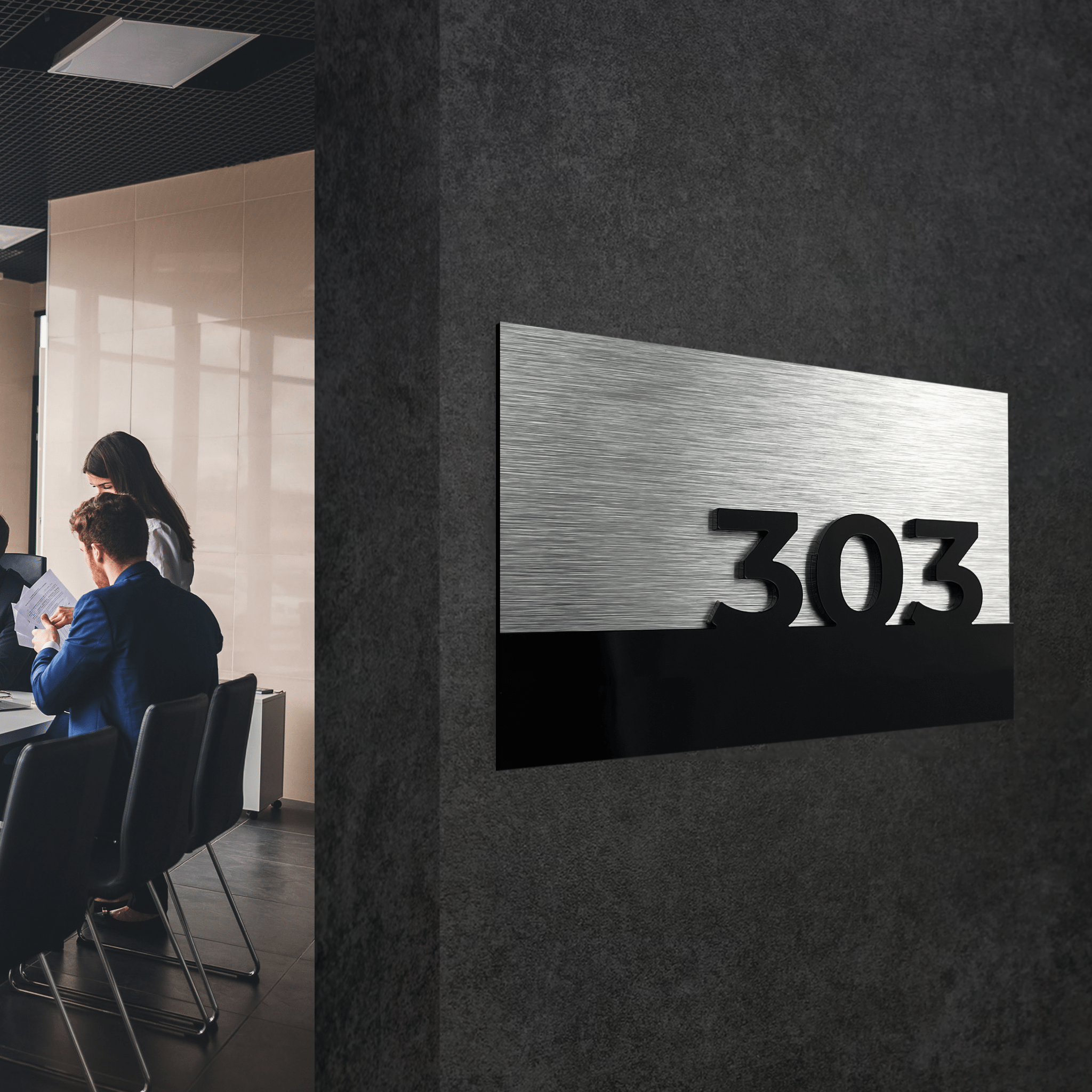MODERN HOTEL DOOR SIGNS - ALUMADESIGNCO Door Signs - Custom Door Signs For Business & Office
