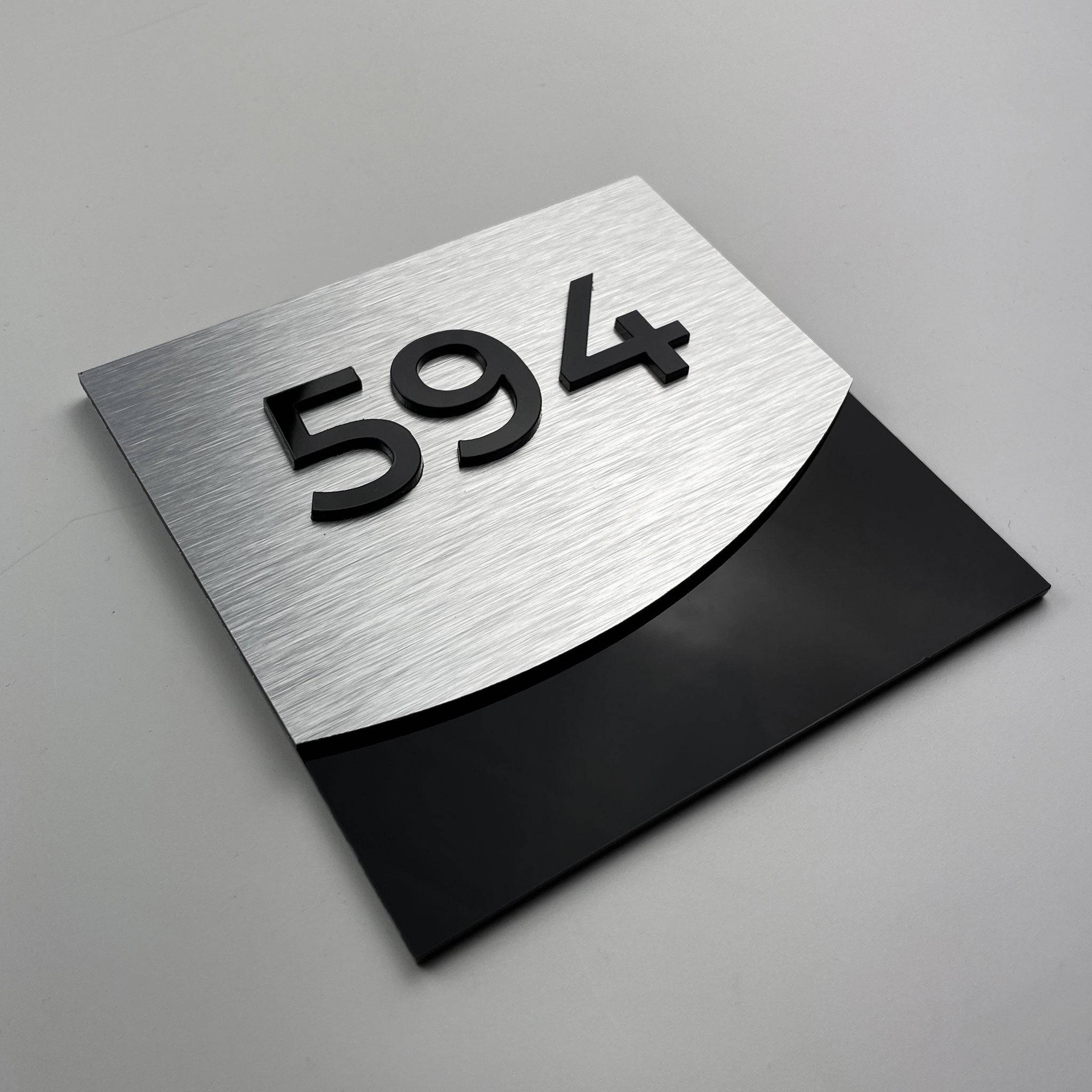 SILVER LUXURY HOTEL SIGN - ALUMADESIGNCO Door Signs - Custom Door Signs For Business & Office