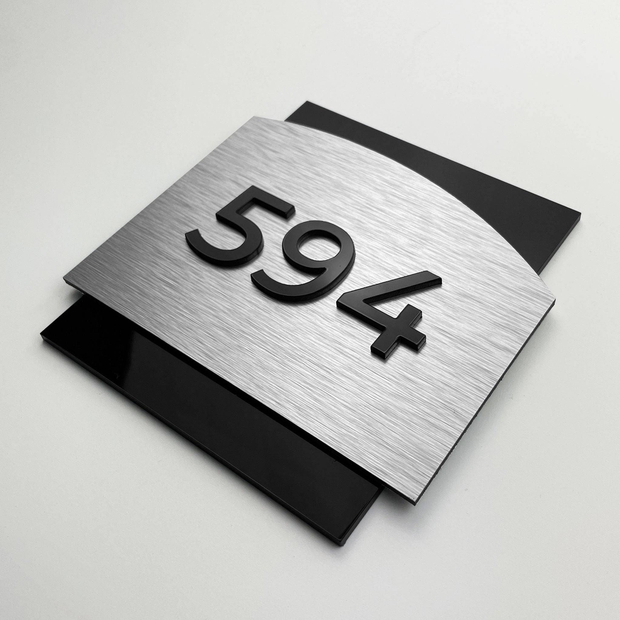 MODERN NUMBERS SIGN - ALUMADESIGNCO Door Signs - Custom Door Signs For Business & Office