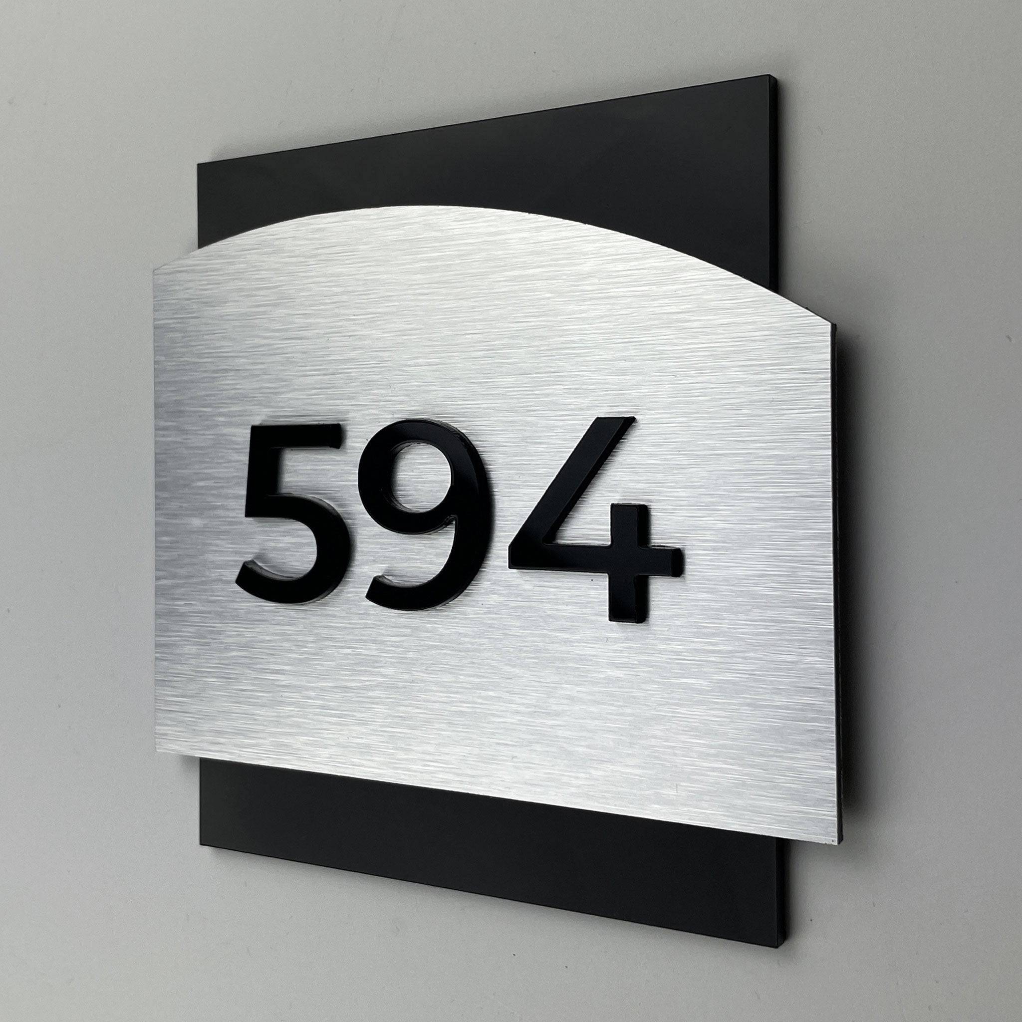 MODERN NUMBERS SIGN - ALUMADESIGNCO Door Signs - Custom Door Signs For Business & Office