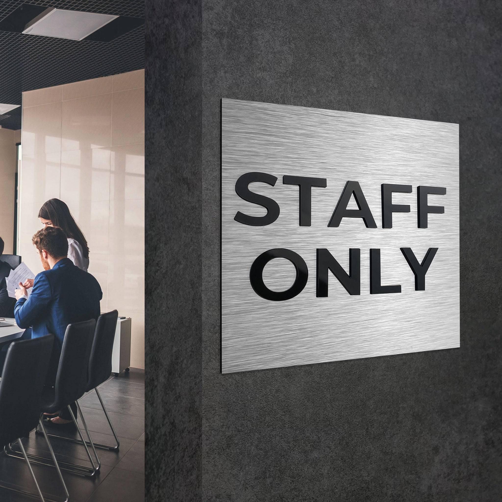 STAFF ONLY SIGN - ALUMADESIGNCO Door Signs - Custom Door Signs For Business & Office