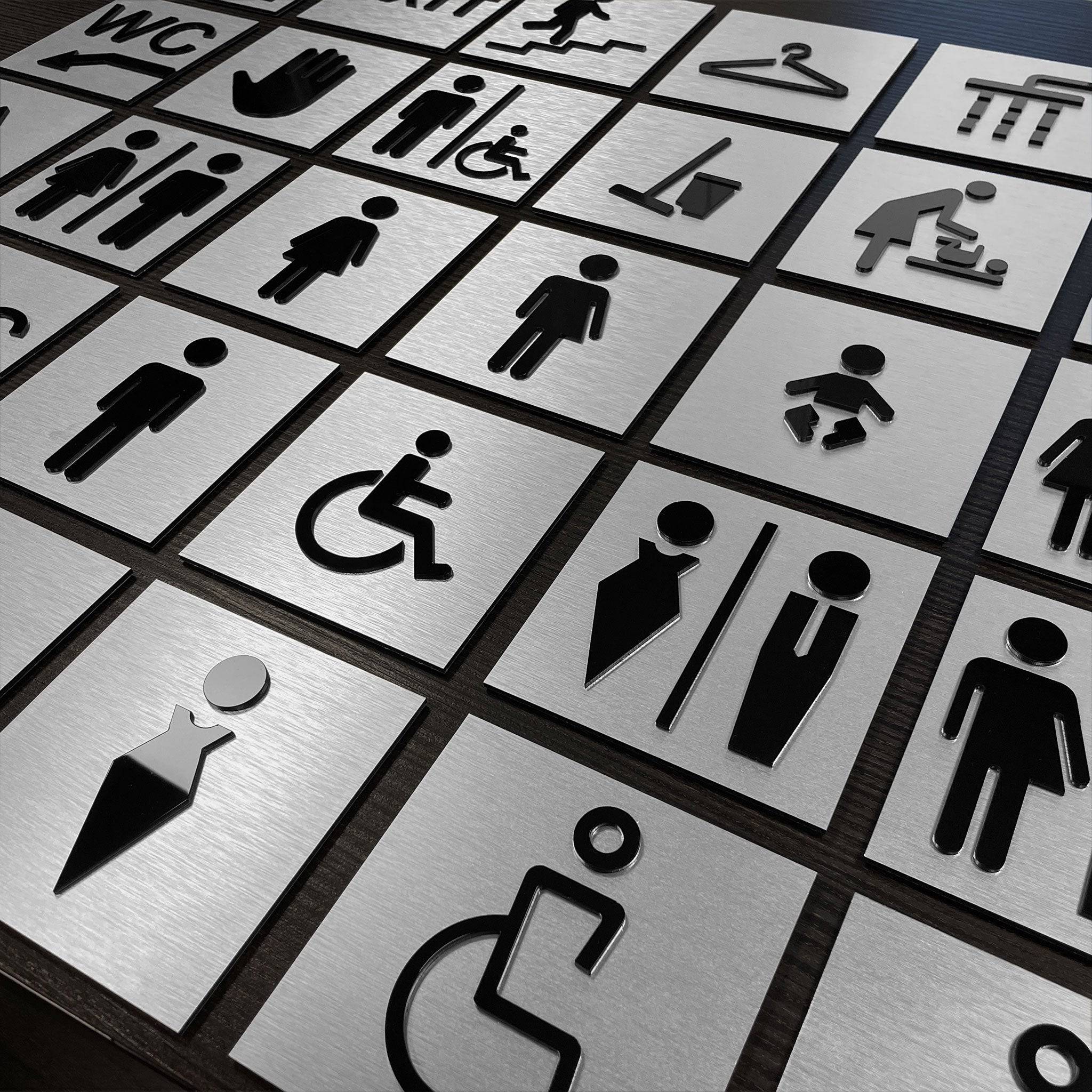 ALL GENDER RESTROOM SIGN - ALUMADESIGNCO Door Signs - Custom Door Signs For Business & Office
