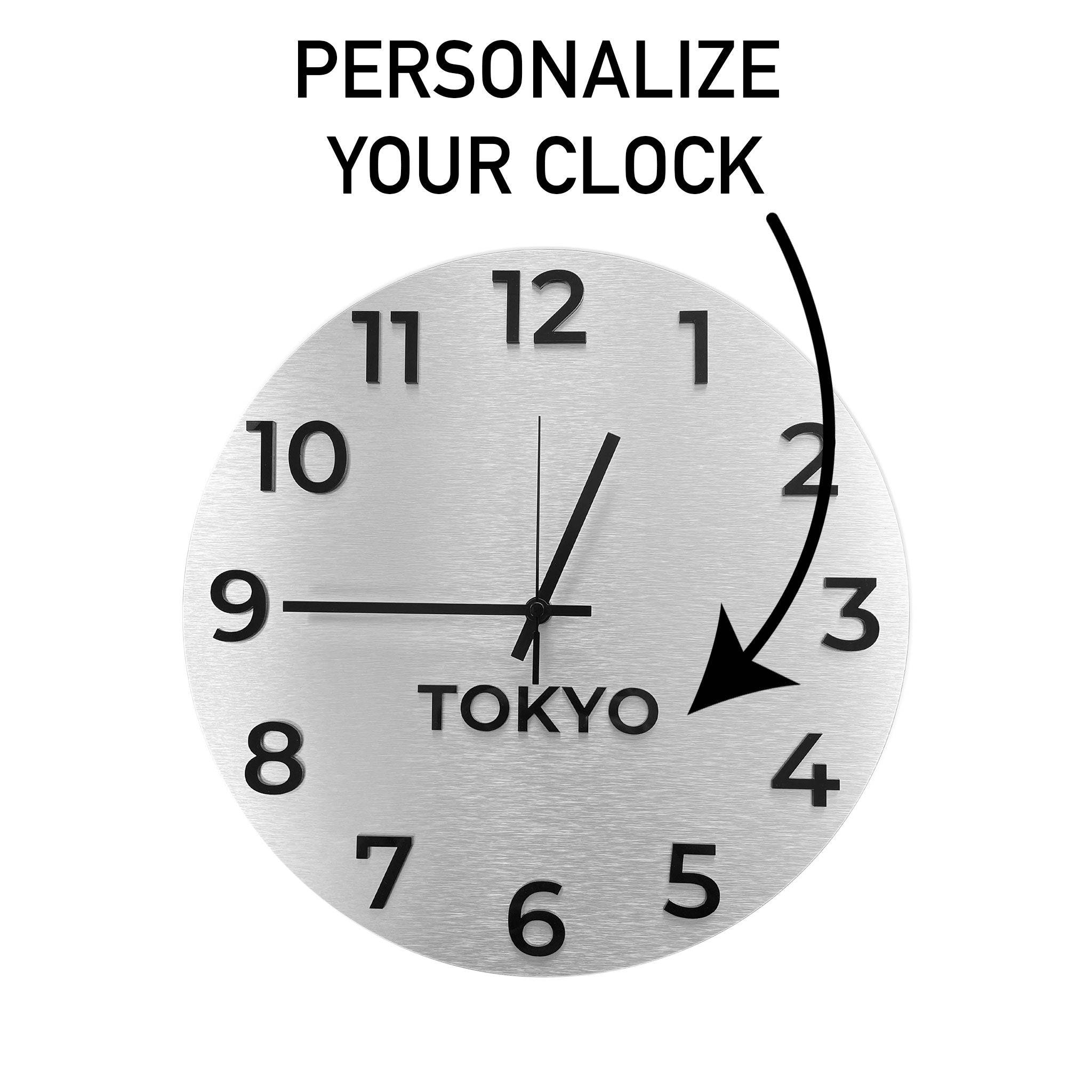 PREMIUM "INTERNATIONAL TIME ZONE WALL CLOCK" - ALUMADESIGNCO Door Signs - Custom Door Signs For Business & Office