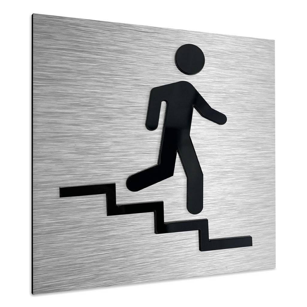 STAIR SIGNS "DOWN RIGHT" - ALUMADESIGNCO Door Signs - Custom Door Signs For Business & Office