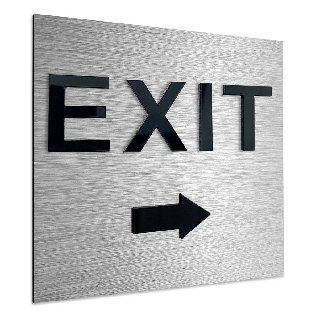 EXIT RIGHT ONLY SIGNAGE - ALUMADESIGNCO Door Signs - Custom Door Signs For Business & Office