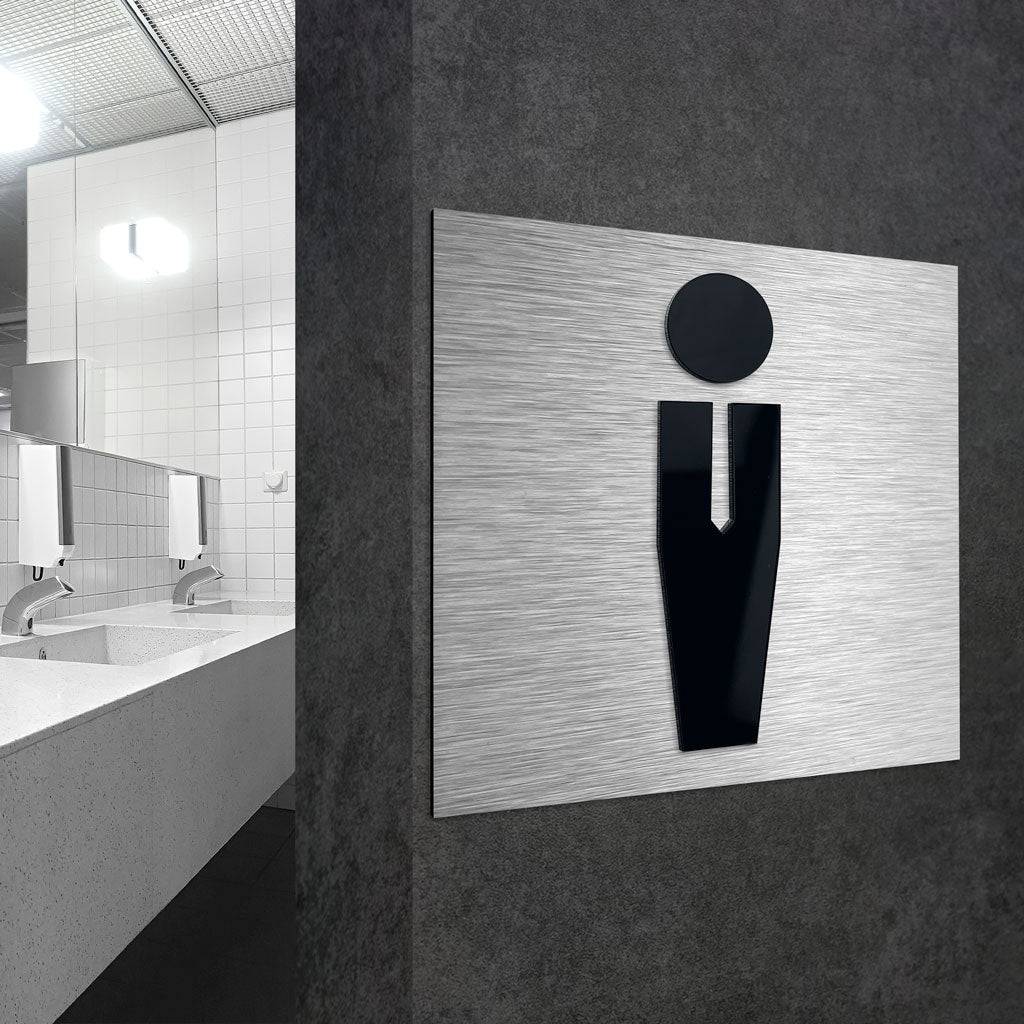BATHROOM SIGN MAN - ALUMADESIGNCO Door Signs - Custom Door Signs For Business & Office