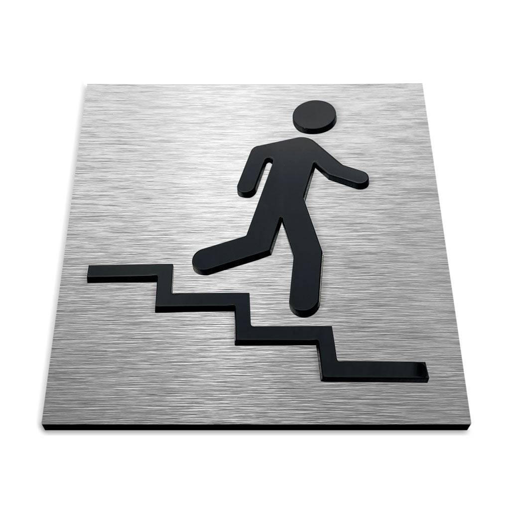 STAIR SIGNS "DOWN RIGHT" - ALUMADESIGNCO Door Signs - Custom Door Signs For Business & Office