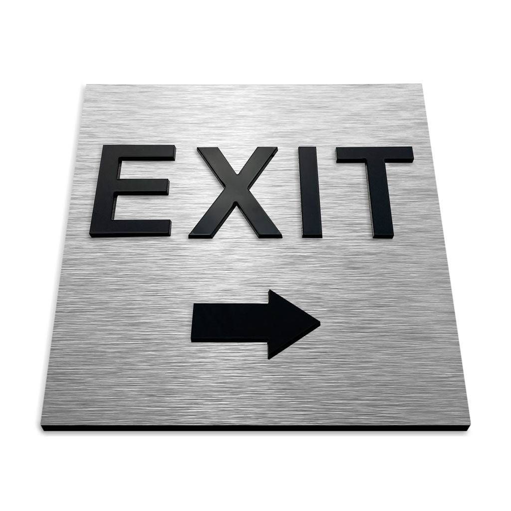 EXIT RIGHT ONLY SIGNAGE - ALUMADESIGNCO Door Signs - Custom Door Signs For Business & Office
