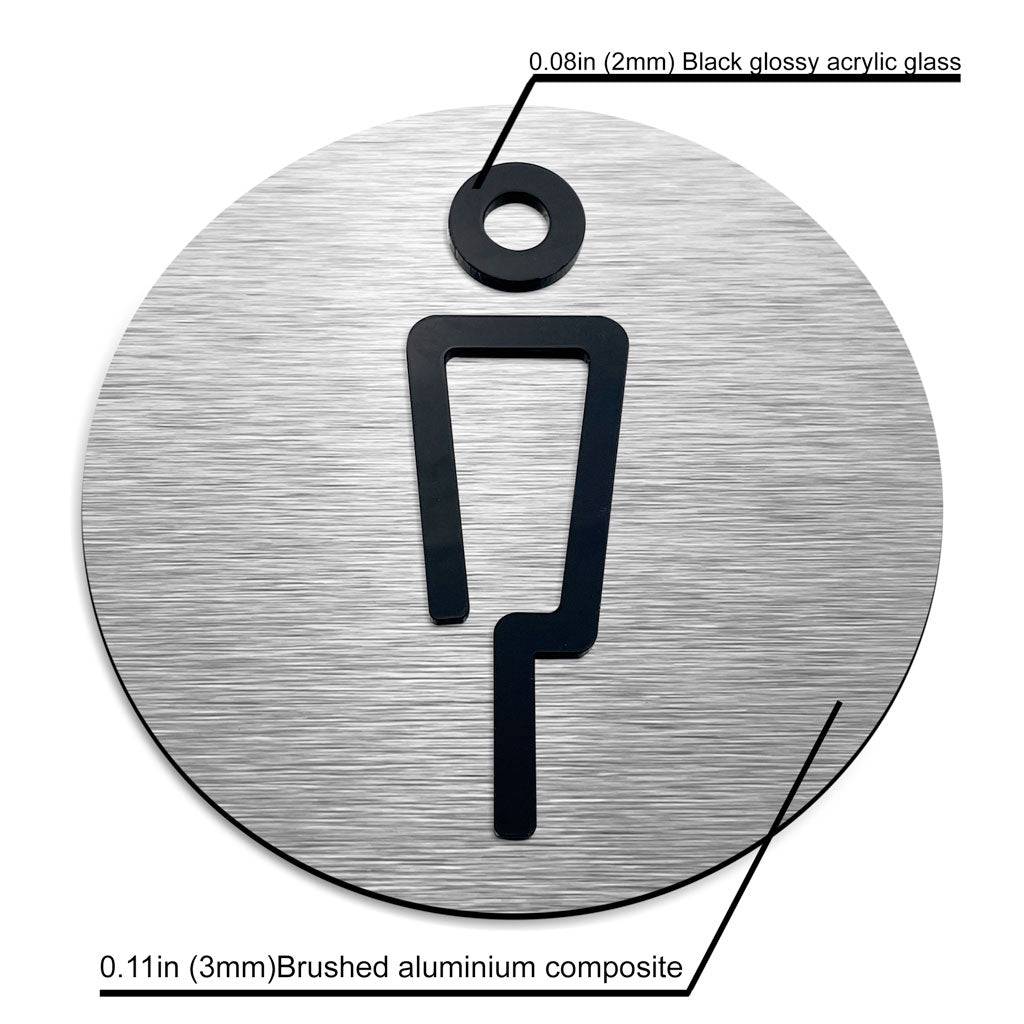 MALE ONLY SIGN - ALUMADESIGNCO Door Signs - Custom Door Signs For Business & Office