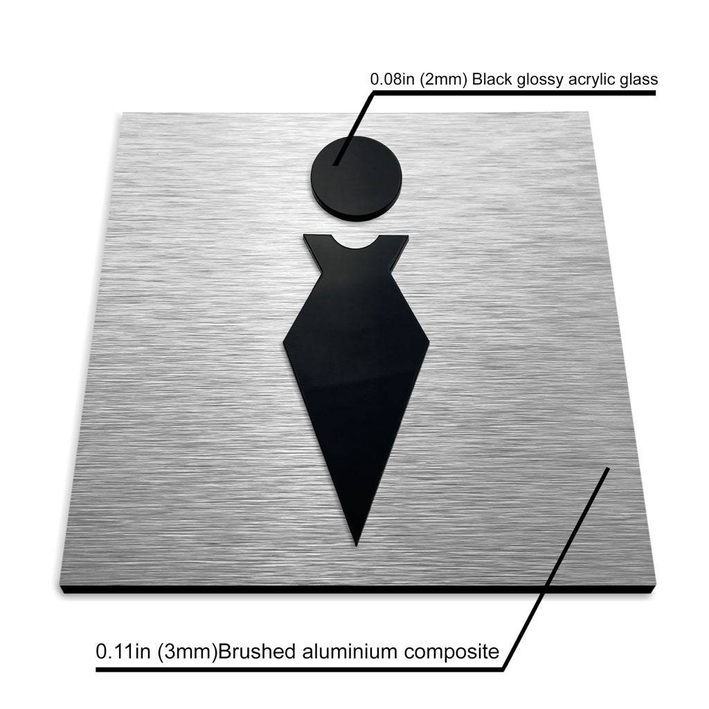 WOMENS BATHROOM SIGNS - ALUMADESIGNCO Door Signs - Custom Door Signs For Business & Office