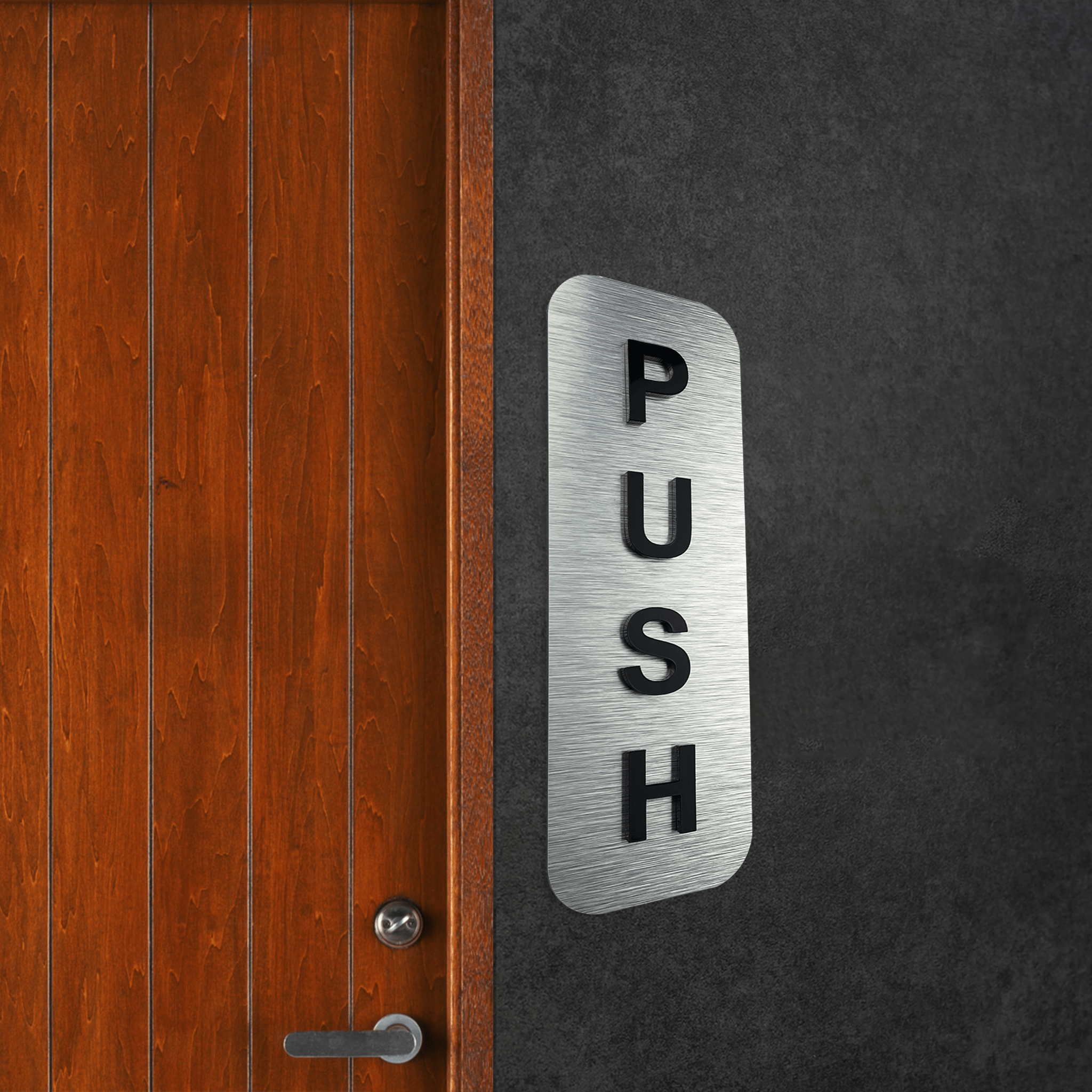 PUSH AND PULL SIGNAGE - ALUMA Door Signs - Custom Door Signs For Business & Office