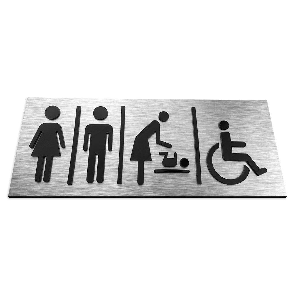 ALL GENDER RESTROOM SIGN - ALUMADESIGNCO Door Signs - Custom Door Signs For Business & Office