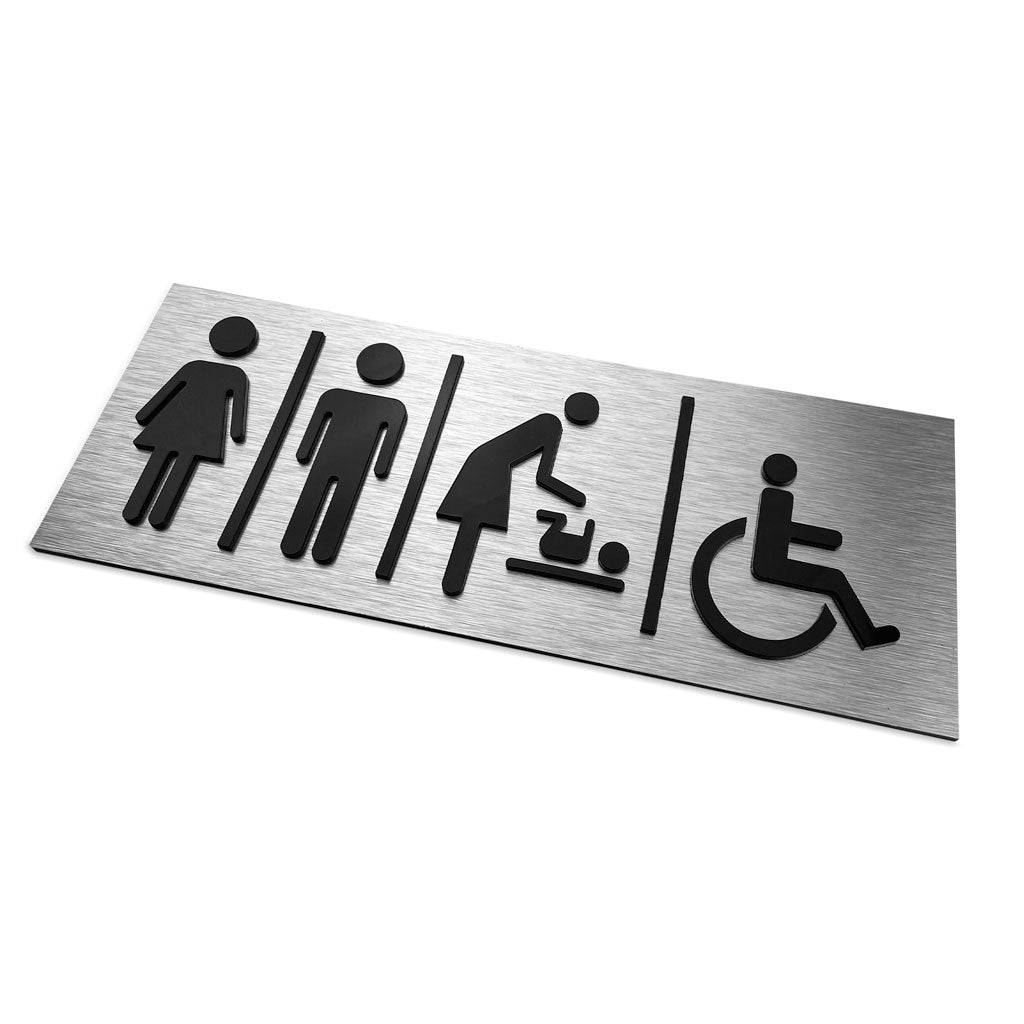 ALL GENDER RESTROOM SIGN - ALUMADESIGNCO Door Signs - Custom Door Signs For Business & Office