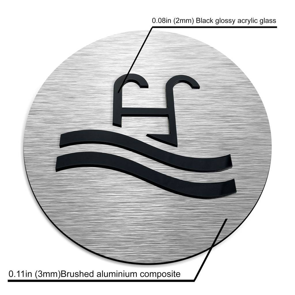 SIGNS FOR POOL AREA - ALUMADESIGNCO Door Signs - Custom Door Signs For Business & Office