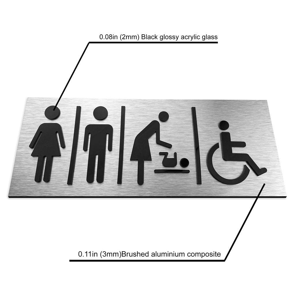 ALL GENDER RESTROOM SIGN - ALUMADESIGNCO Door Signs - Custom Door Signs For Business & Office