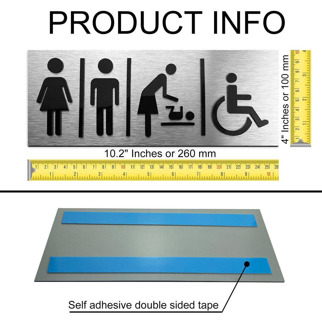 ALL GENDER RESTROOM SIGN - ALUMADESIGNCO Door Signs - Custom Door Signs For Business & Office