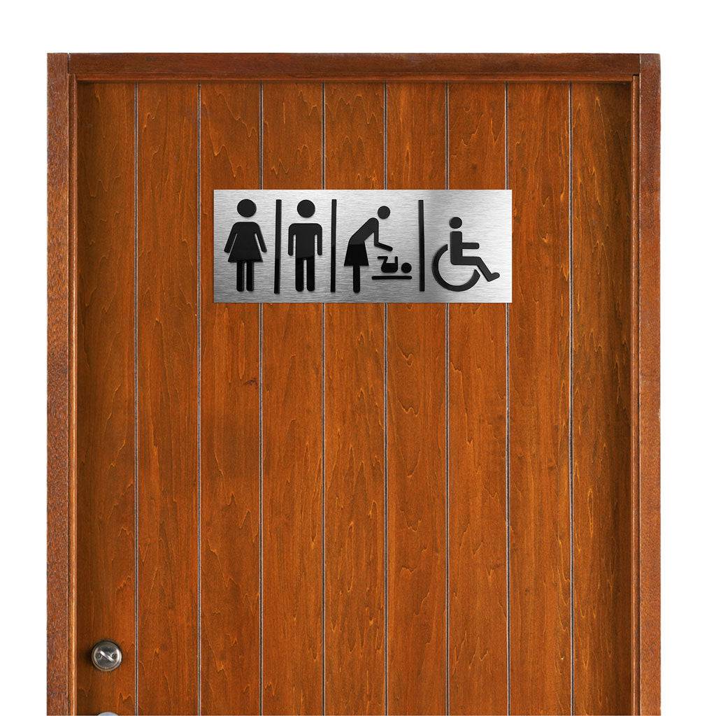 ALL GENDER RESTROOM SIGN - ALUMADESIGNCO Door Signs - Custom Door Signs For Business & Office