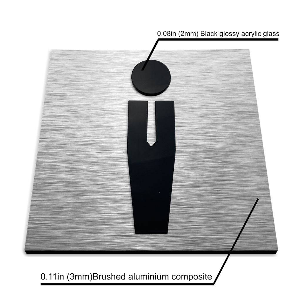 BATHROOM SIGN MAN - ALUMADESIGNCO Door Signs - Custom Door Signs For Business & Office