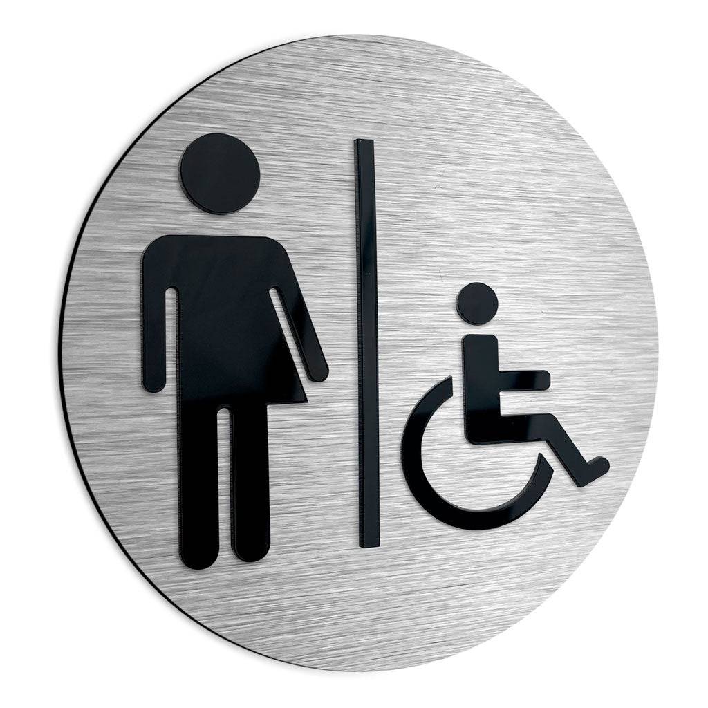 INCLUSIVE RESTROOM SIGN - ALUMADESIGNCO Door Signs - Custom Door Signs For Business & Office