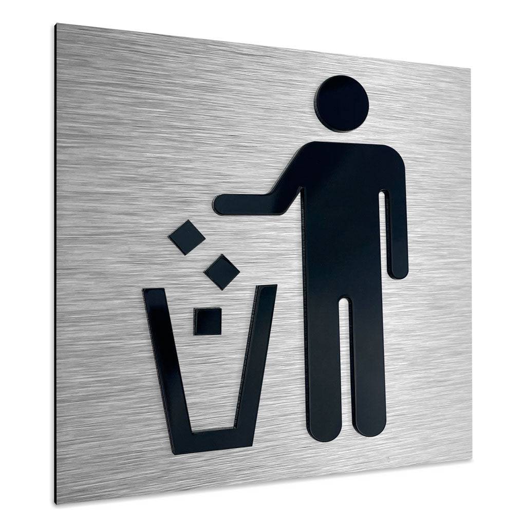 GARBAGE RECYCLE SIGNS - ALUMADESIGNCO Door Signs - Custom Door Signs For Business & Office