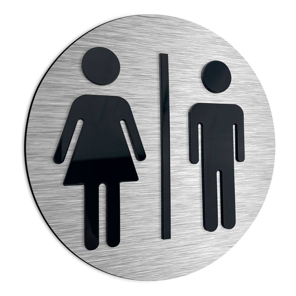 WOMAN AND MAN BATHROOM SIGN - ALUMADESIGNCO Door Signs - Custom Door Signs For Business & Office