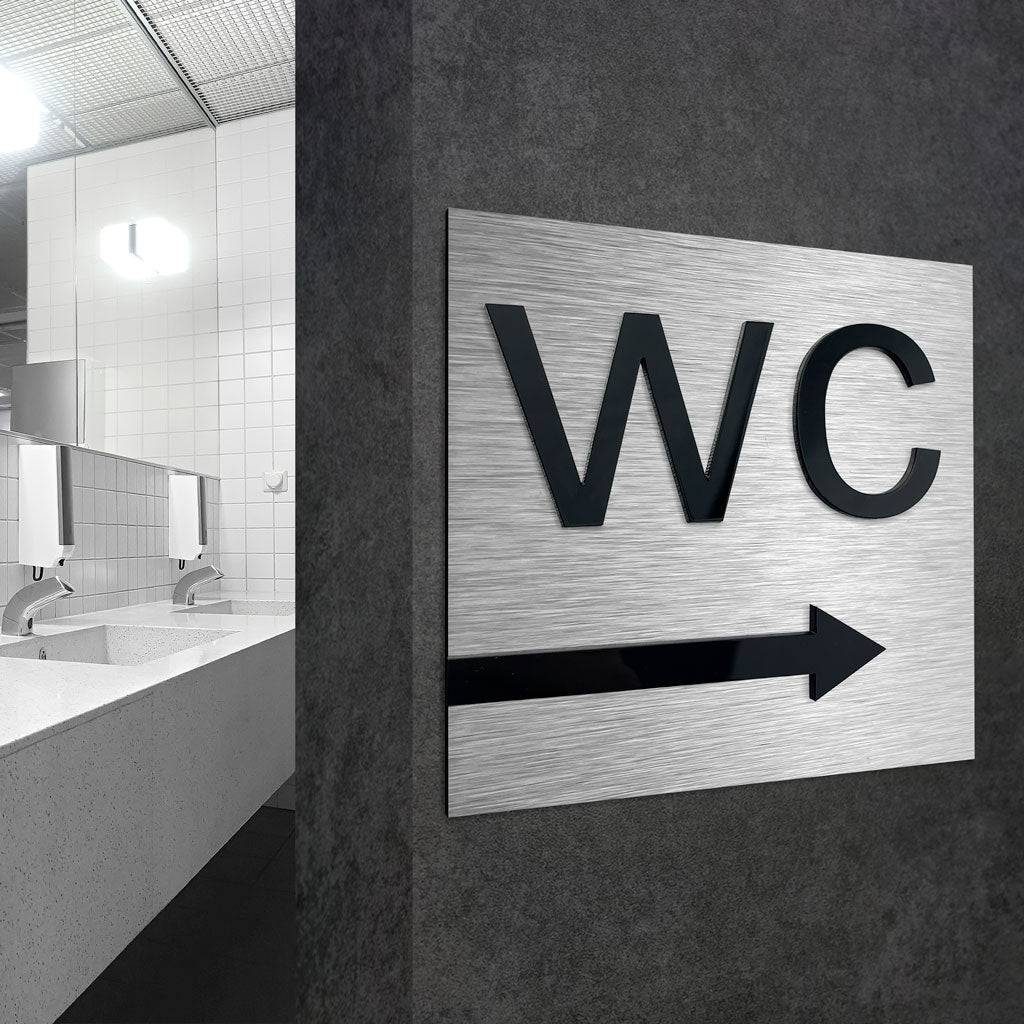 WC RIGHT SIGN - ALUMADESIGNCO Door Signs - Custom Door Signs For Business & Office