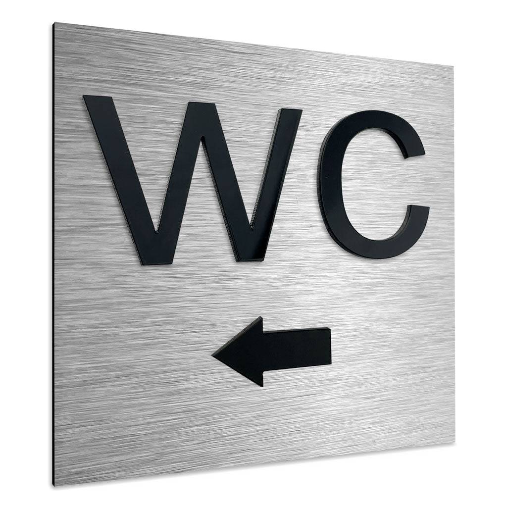 WC LEFT ONLY SIGNAGE - ALUMADESIGNCO Door Signs - Custom Door Signs For Business & Office