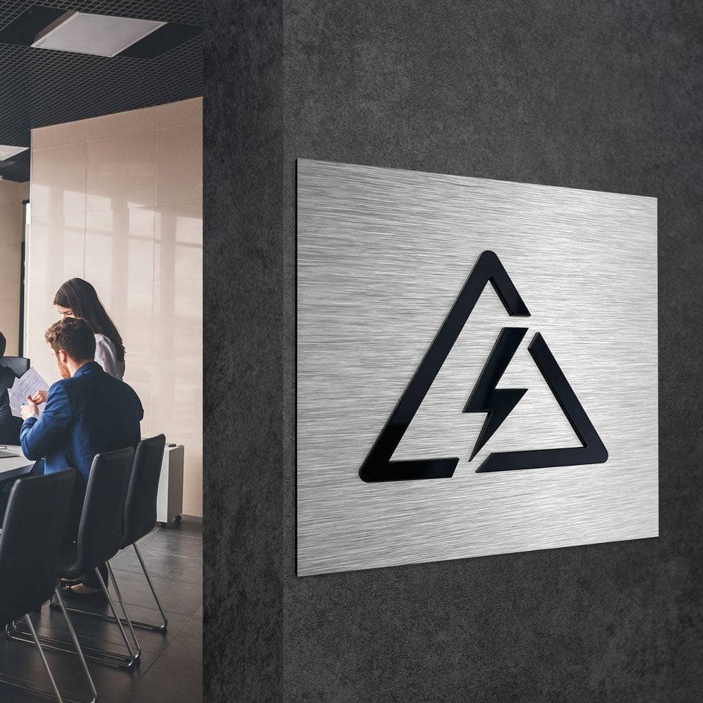 ELECTRICAL WARNING SIGN - ALUMADESIGNCO Door Signs - Custom Door Signs For Business & Office