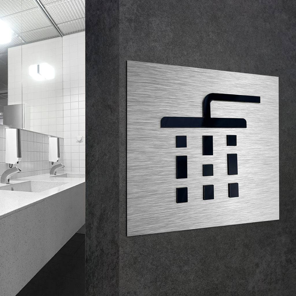 SHOWER ROOM DOOR SIGN - ALUMADESIGNCO Door Signs - Custom Door Signs For Business & Office