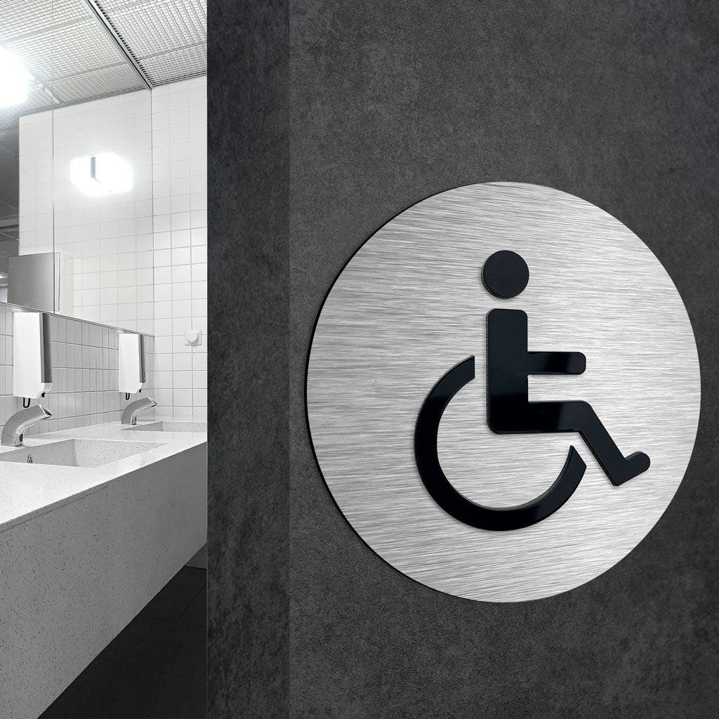 HANDICAP BATHROOM SIGN - ALUMADESIGNCO Door Signs - Custom Door Signs For Business & Office