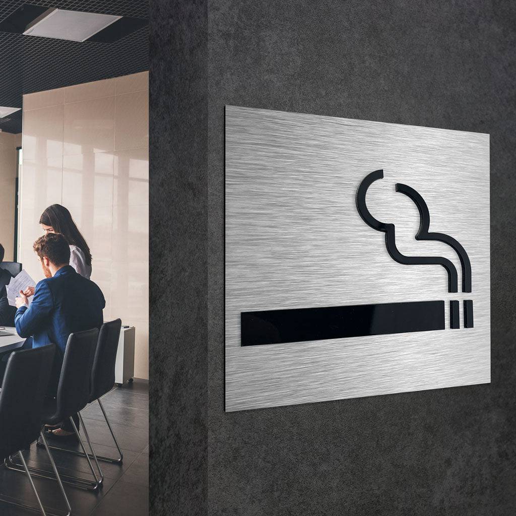 DESIGNATED SMOKING AREA SIGN - ALUMADESIGNCO Door Signs - Custom Door Signs For Business & Office