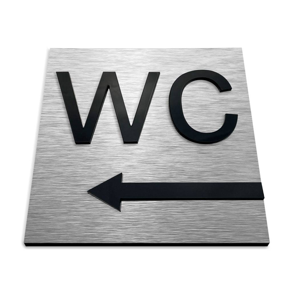 WC LEFT SIGN - ALUMADESIGNCO Door Signs - Custom Door Signs For Business & Office