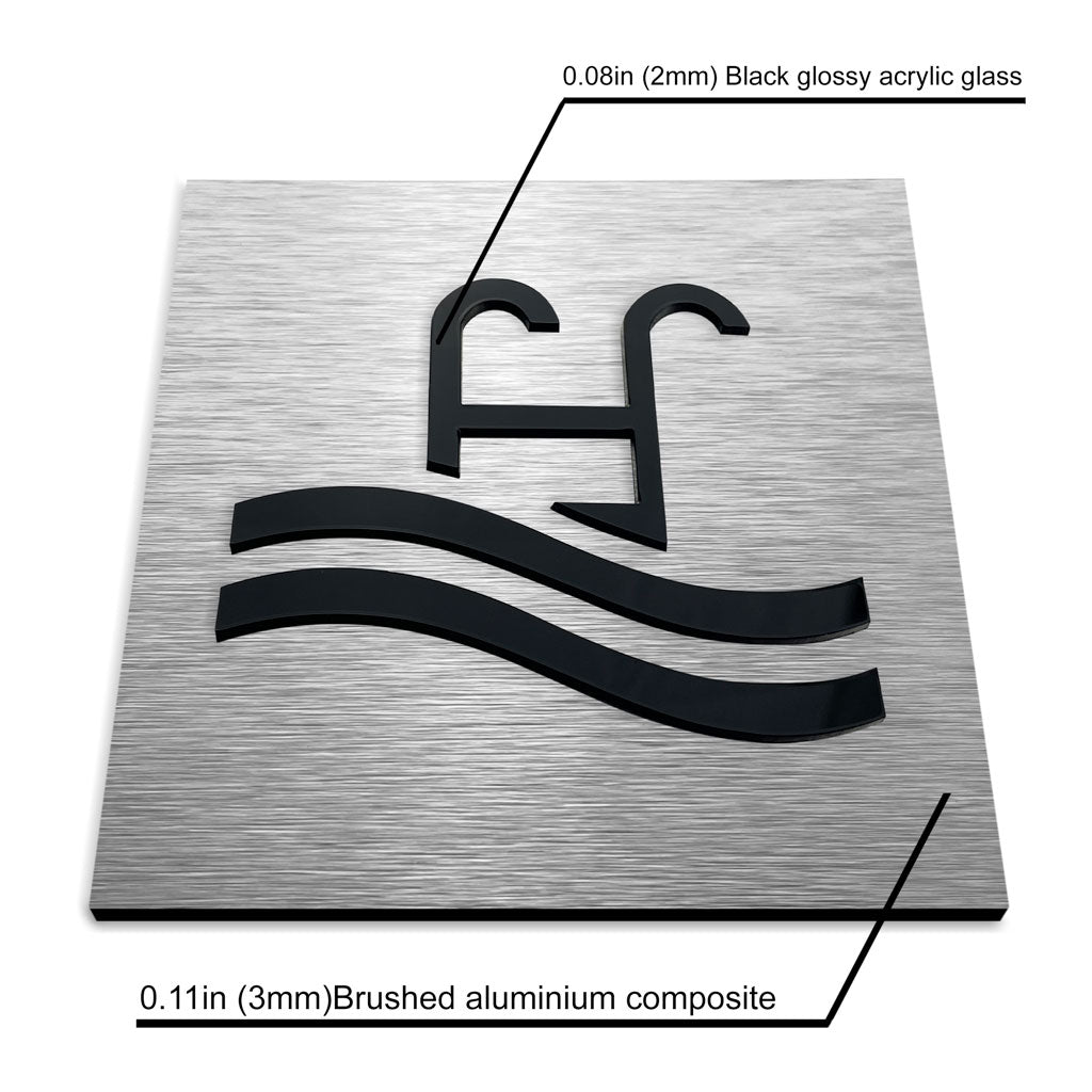 PERSONALIZED POOL SIGNS - ALUMADESIGNCO Door Signs - Custom Door Signs For Business & Office