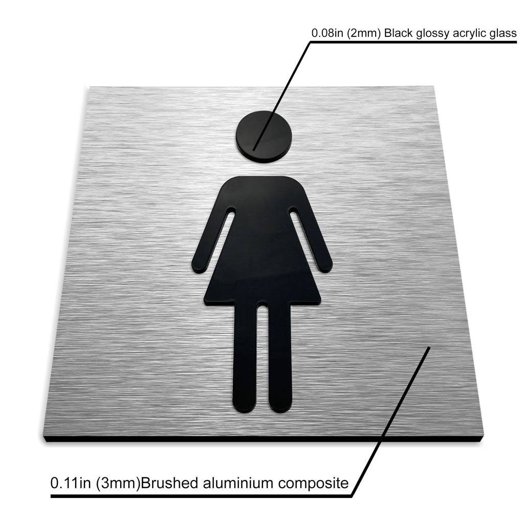 WOMEN'S RESTROOM SIGN - ALUMADESIGNCO Door Signs - Custom Door Signs For Business & Office