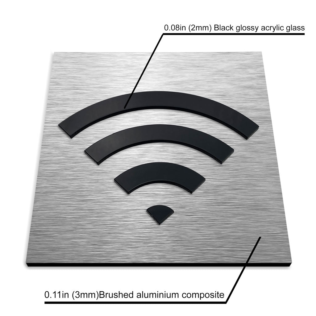 FREE WIFI SIGN - ALUMADESIGNCO Door Signs - Custom Door Signs For Business & Office