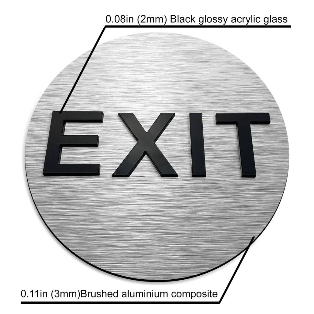 RESTAURANT EXIT SIGN - ALUMADESIGNCO Door Signs - Custom Door Signs For Business & Office