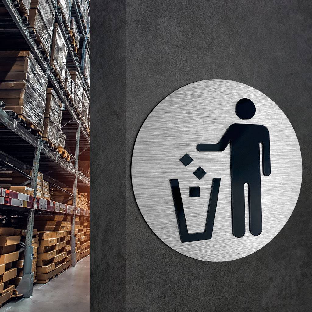 RECYCLING ONLY SIGN - ALUMADESIGNCO Door Signs - Custom Door Signs For Business & Office