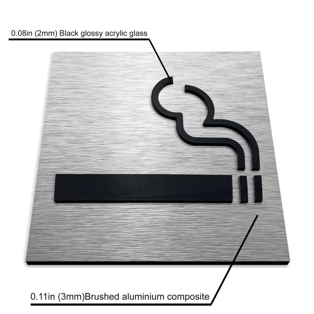 DESIGNATED SMOKING AREA SIGN - ALUMADESIGNCO Door Signs - Custom Door Signs For Business & Office