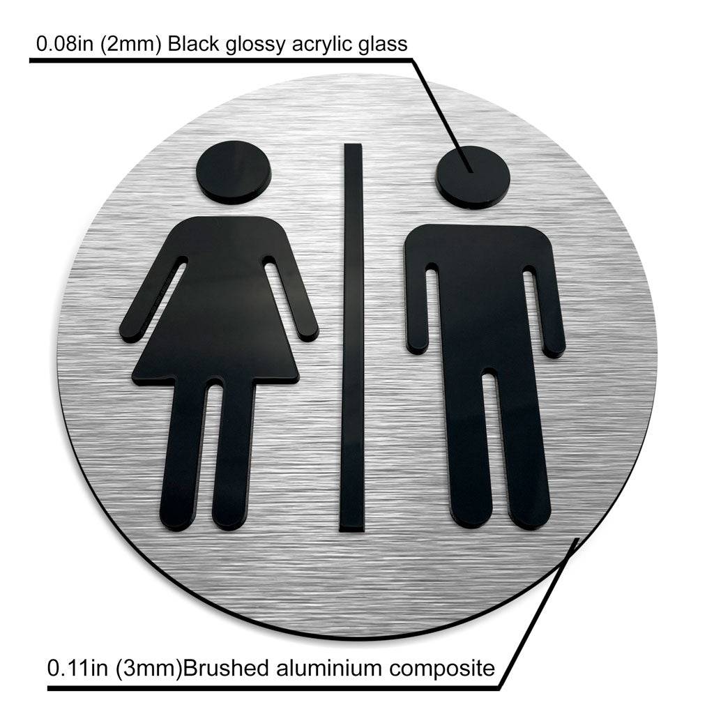 WOMAN AND MAN BATHROOM SIGN - ALUMADESIGNCO Door Signs - Custom Door Signs For Business & Office