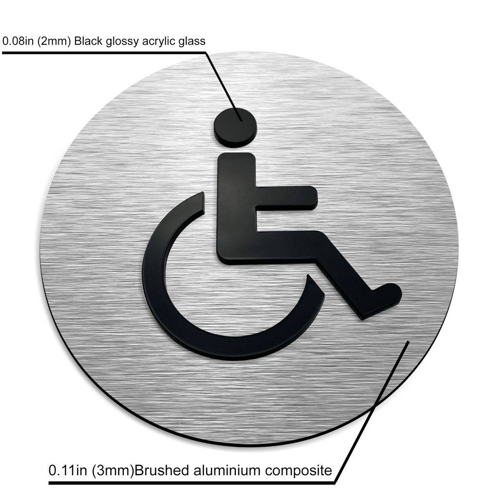 HANDICAP BATHROOM SIGN - ALUMADESIGNCO Door Signs - Custom Door Signs For Business & Office