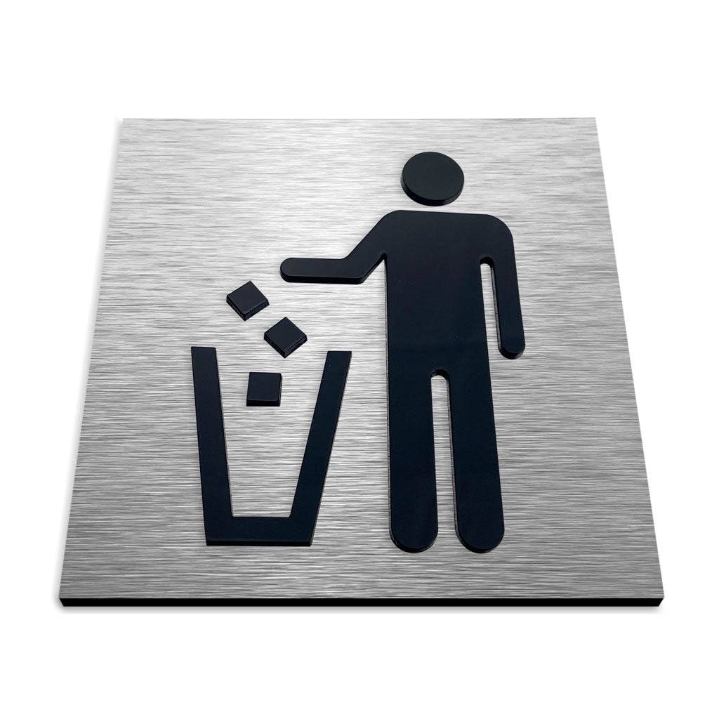 GARBAGE RECYCLE SIGNS - ALUMADESIGNCO Door Signs - Custom Door Signs For Business & Office